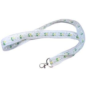 HANDMADE Feminine Coquette Lanyard with Pretty Yellow Flowers